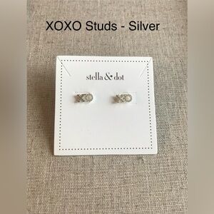 Stella & Dot Silver XOXO Earrings